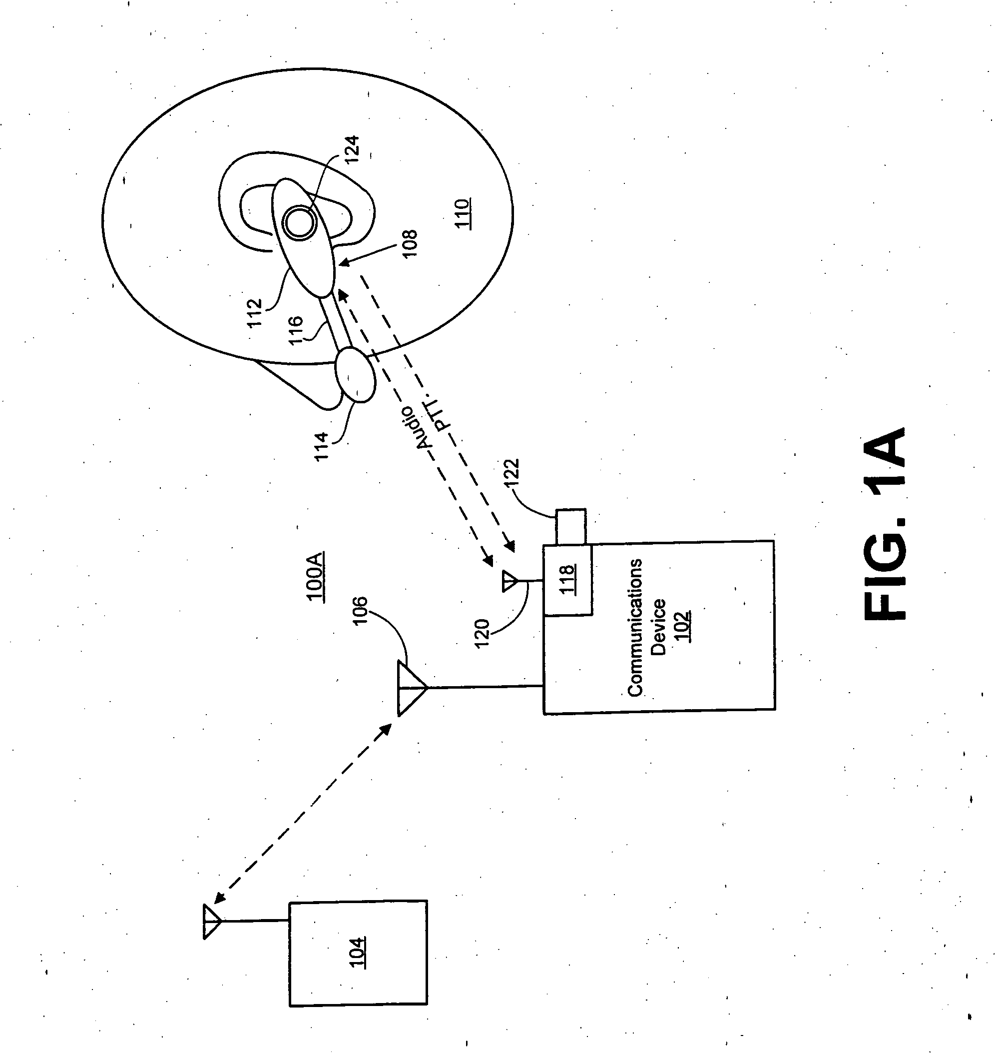 Wireless headset for communications device