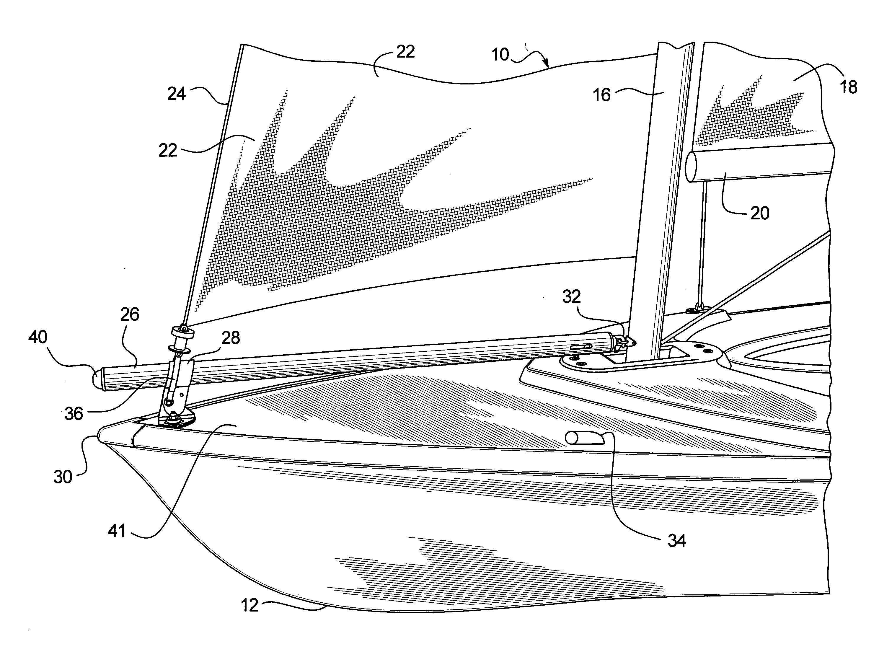 Retractable bowsprit for sailboat