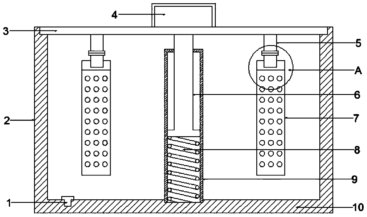 Reagent pipe storage device for biological preparation