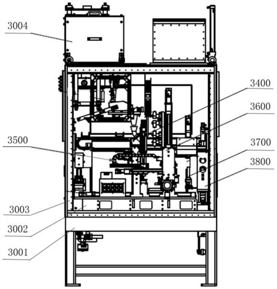 Powder patting and falling device of full-automatic pressure-free magnetic powder forming machine