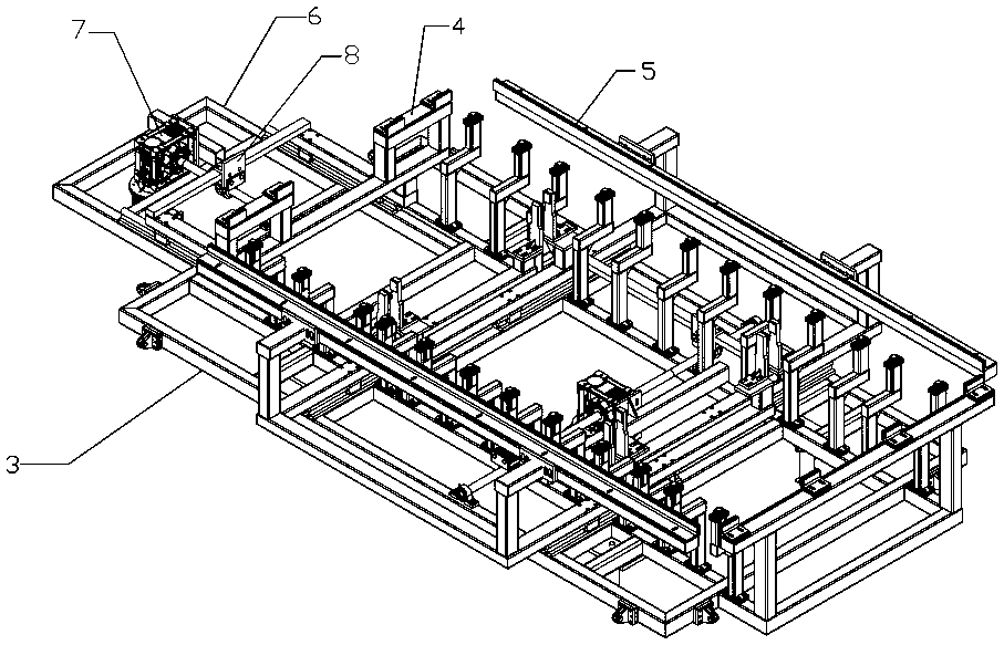 A kiln furniture deflection correction mechanism used in the production process of decorative panels