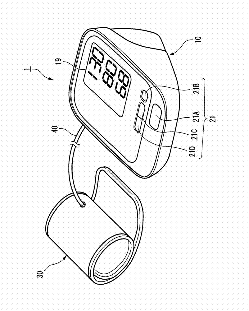 Blood pressure measuring apparatus, blood pressure measurement method and blood pressure measurement program