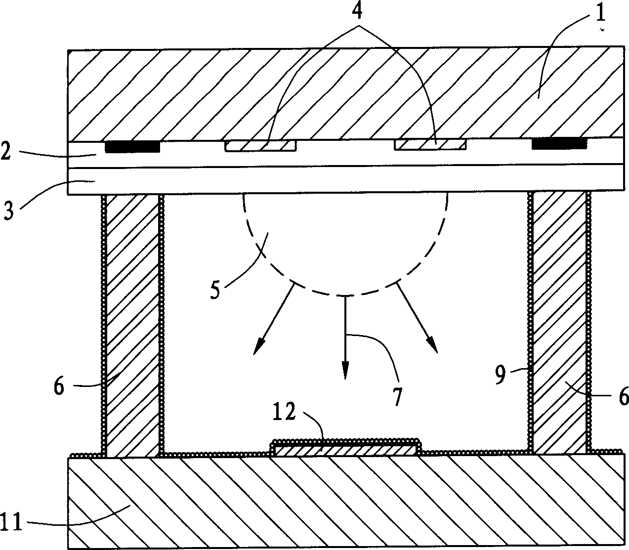 Plasma display device and method for producing its front base plate