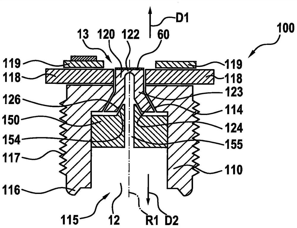 Device for determining pressure and method for its manufacture