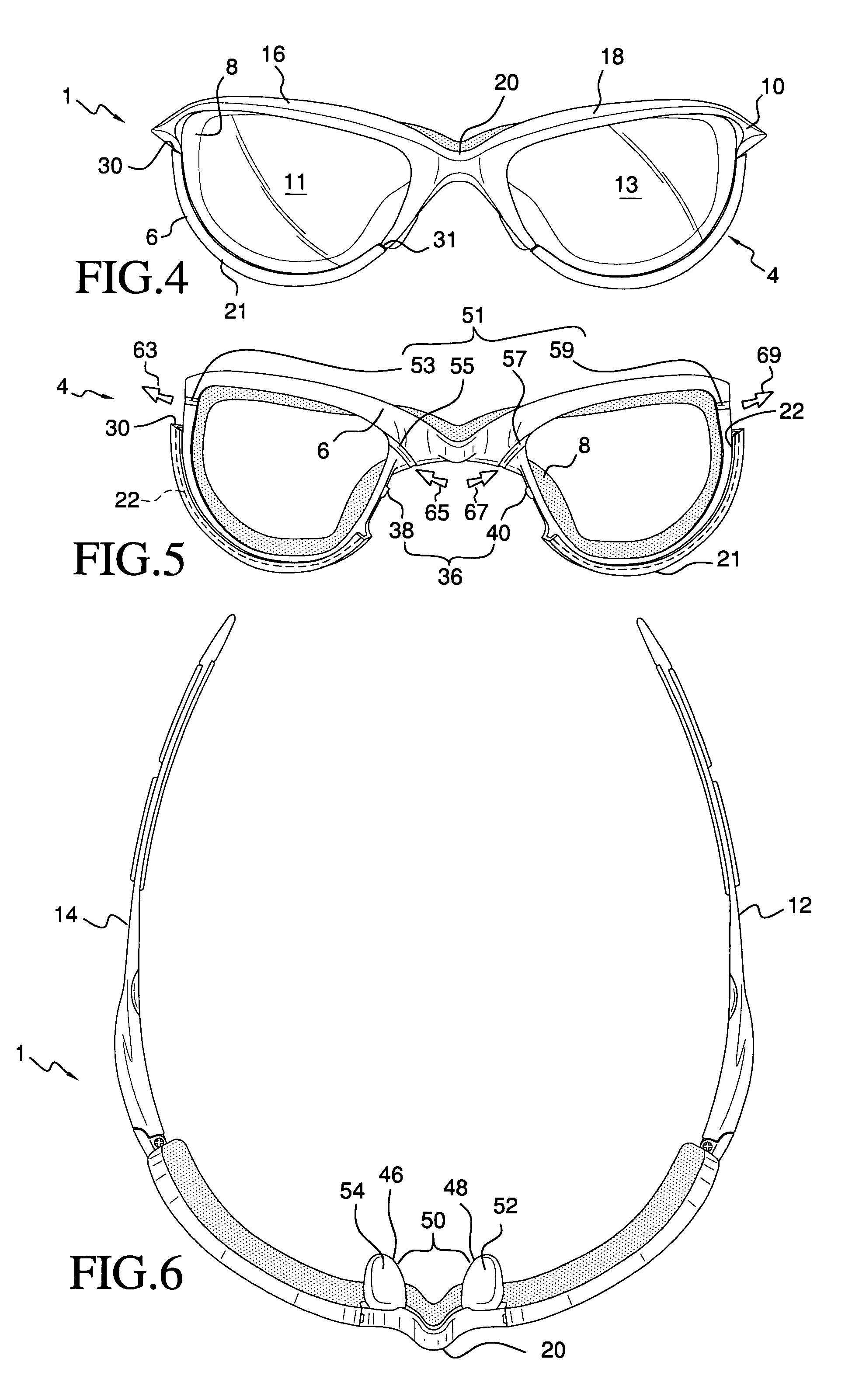 Half-jacket eyewear with removable dust shield