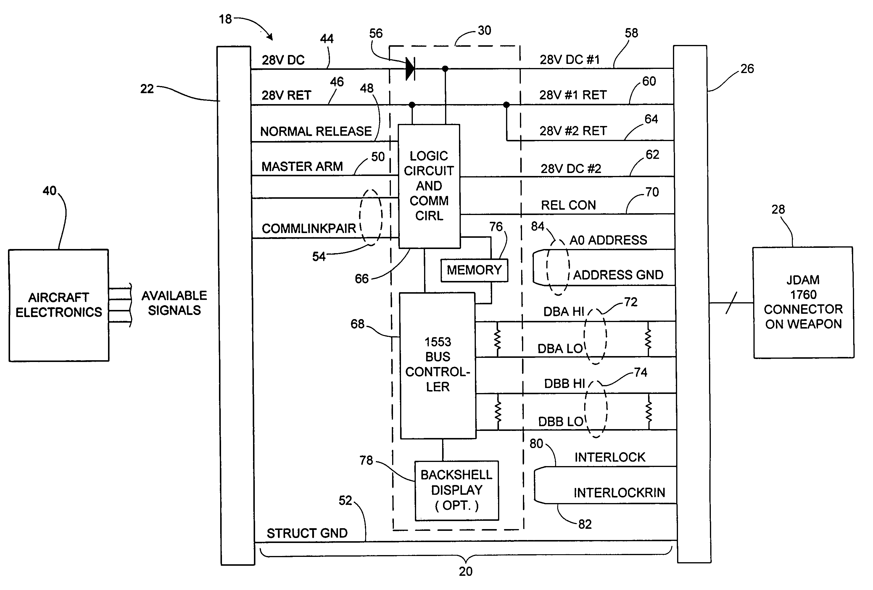 Self-contained airborne smart weapon umbilical control cable