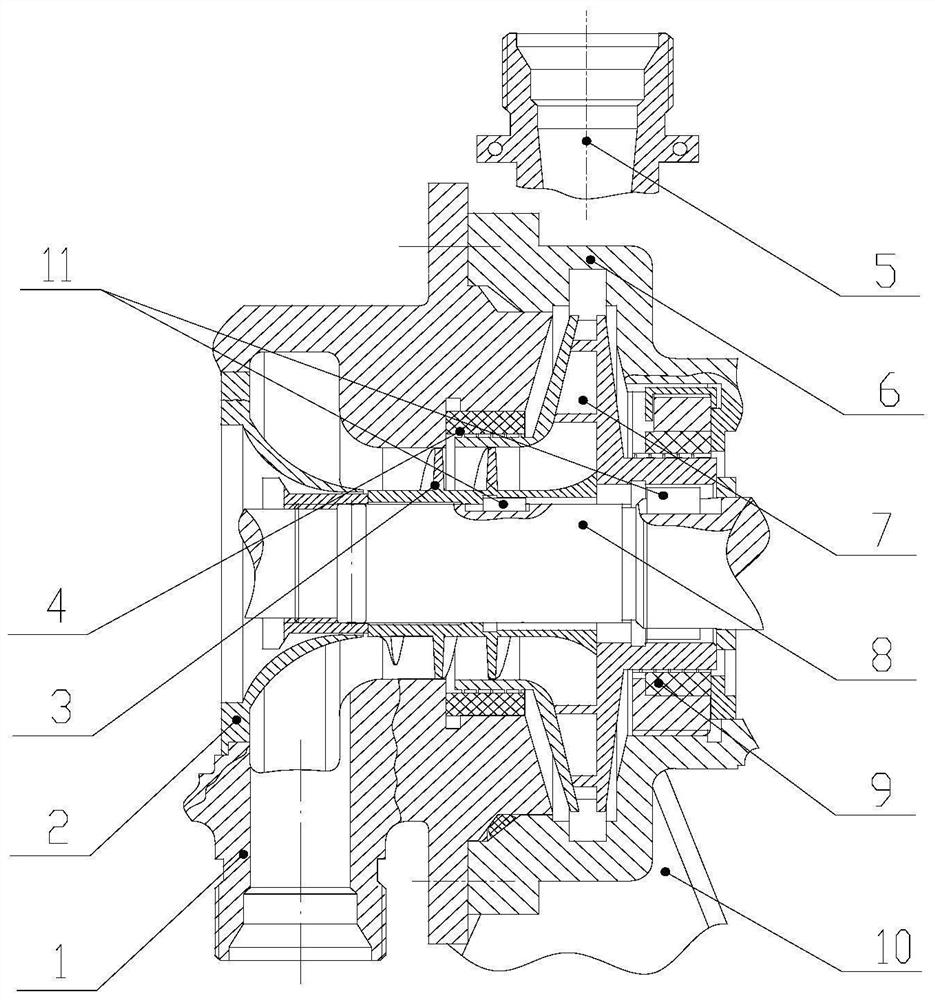 An ultra-low specific speed centrifugal pump device