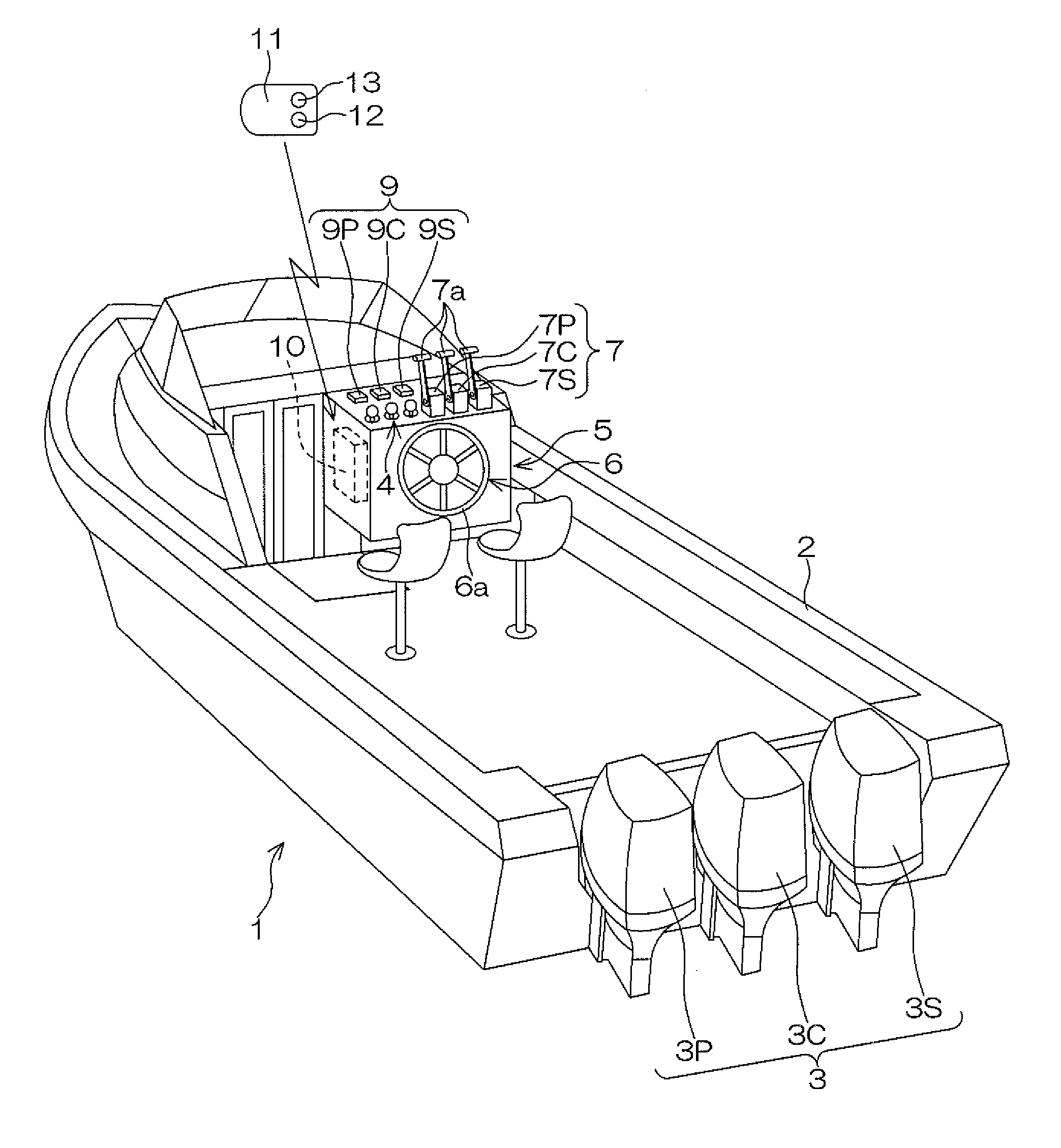 Marine vessel theft deterrent apparatus and marine vessel including the same