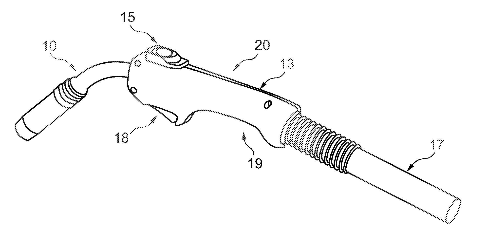 Hand welding torch