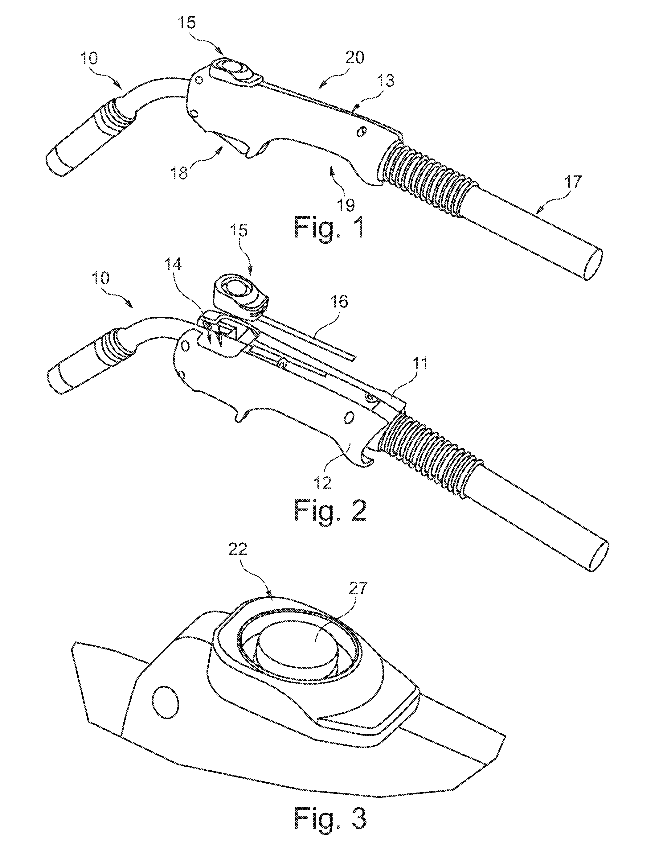 Hand welding torch