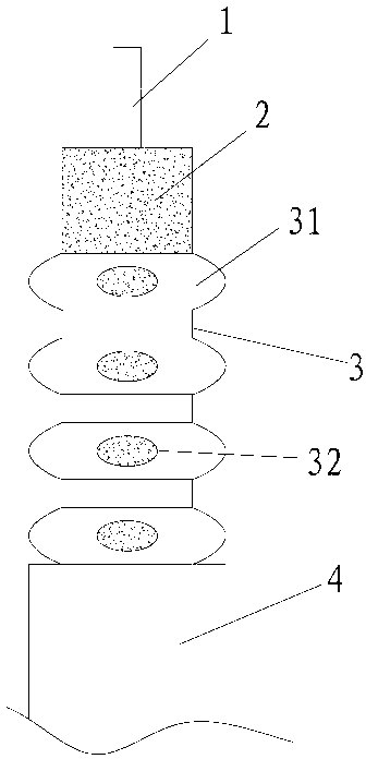 Coupled leakage cable