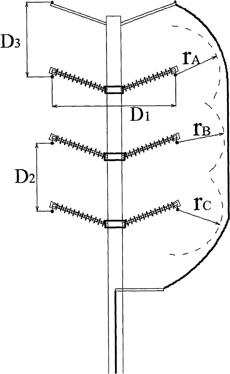 Compound material pole tower