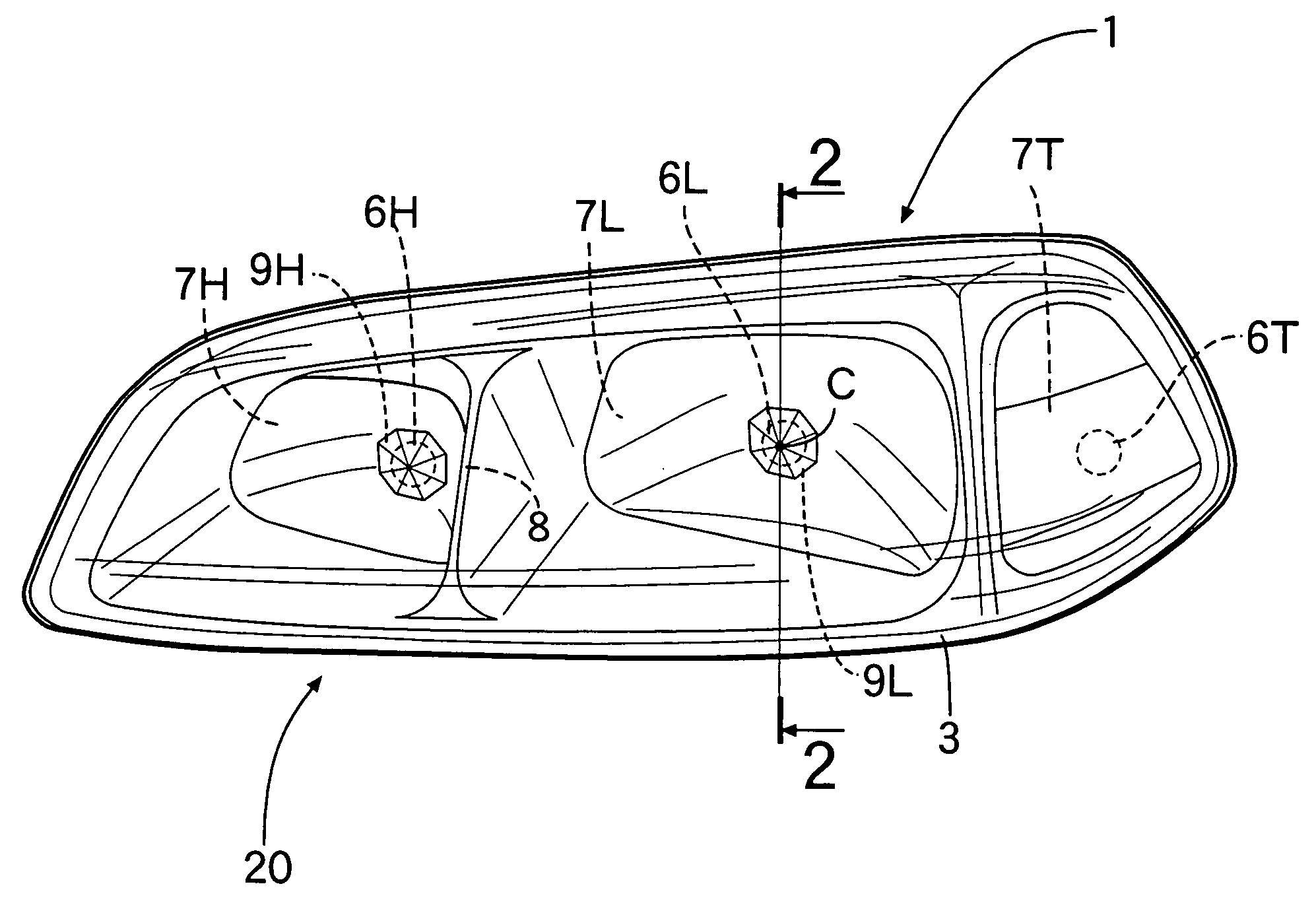 Headlamp optical axis adjusting method