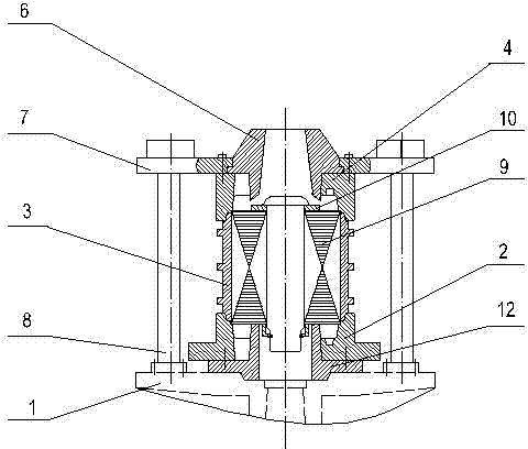 Centrifugal aluminum casting die for shaftless rotor of motor