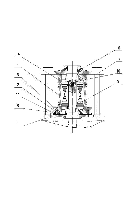 Centrifugal aluminum casting die for shaftless rotor of motor