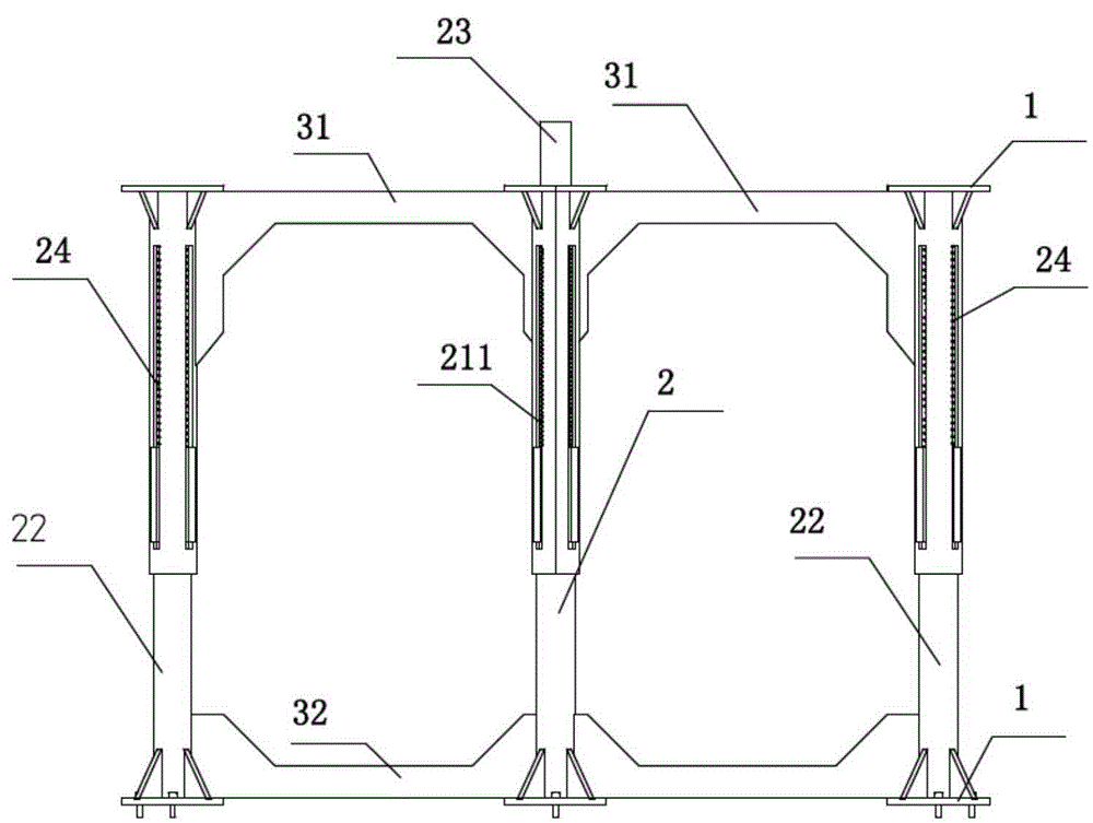 Retractable bracket used for screw propeller open water testing device