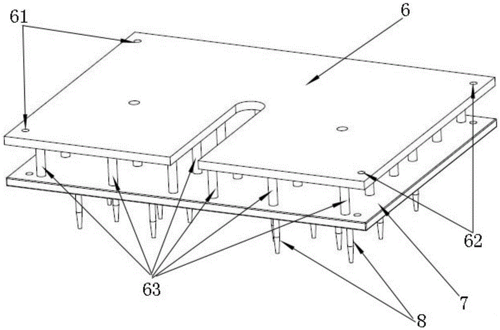 Clamping structure for replacing FCT test equipment sky board