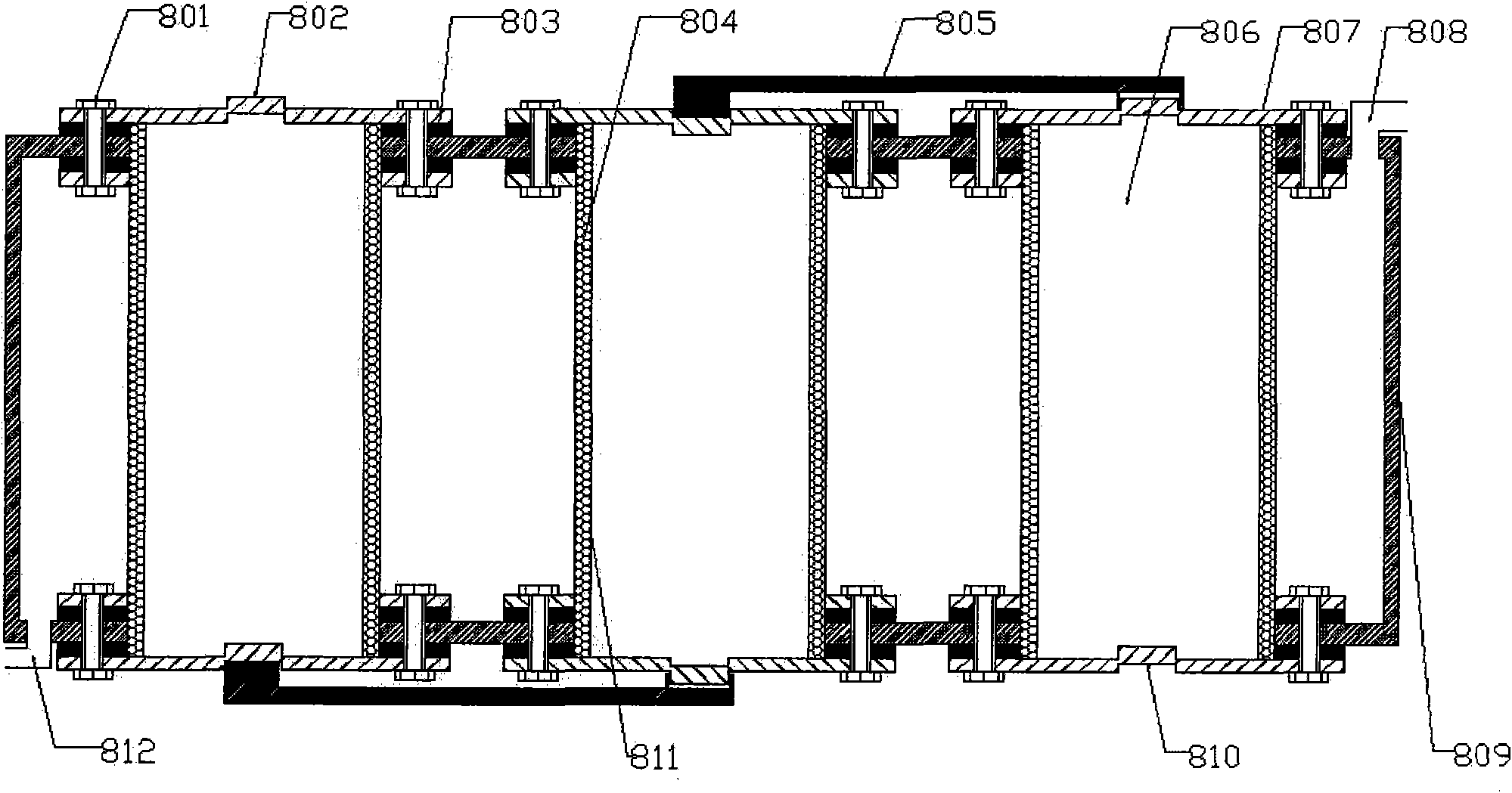 Recycling high-efficiency heat-radiating battery device for electric vehicle