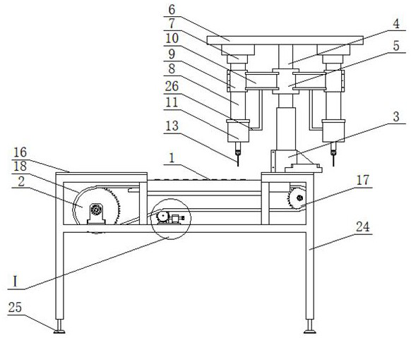 A kind of aluminum alloy plate processing punching device