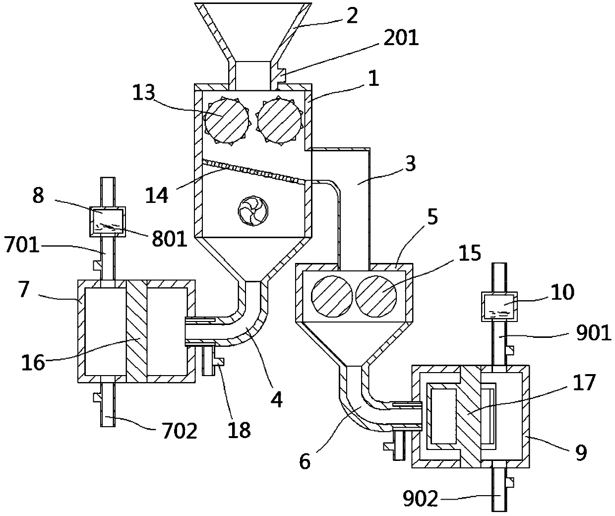 Industrial solid waste disposal device