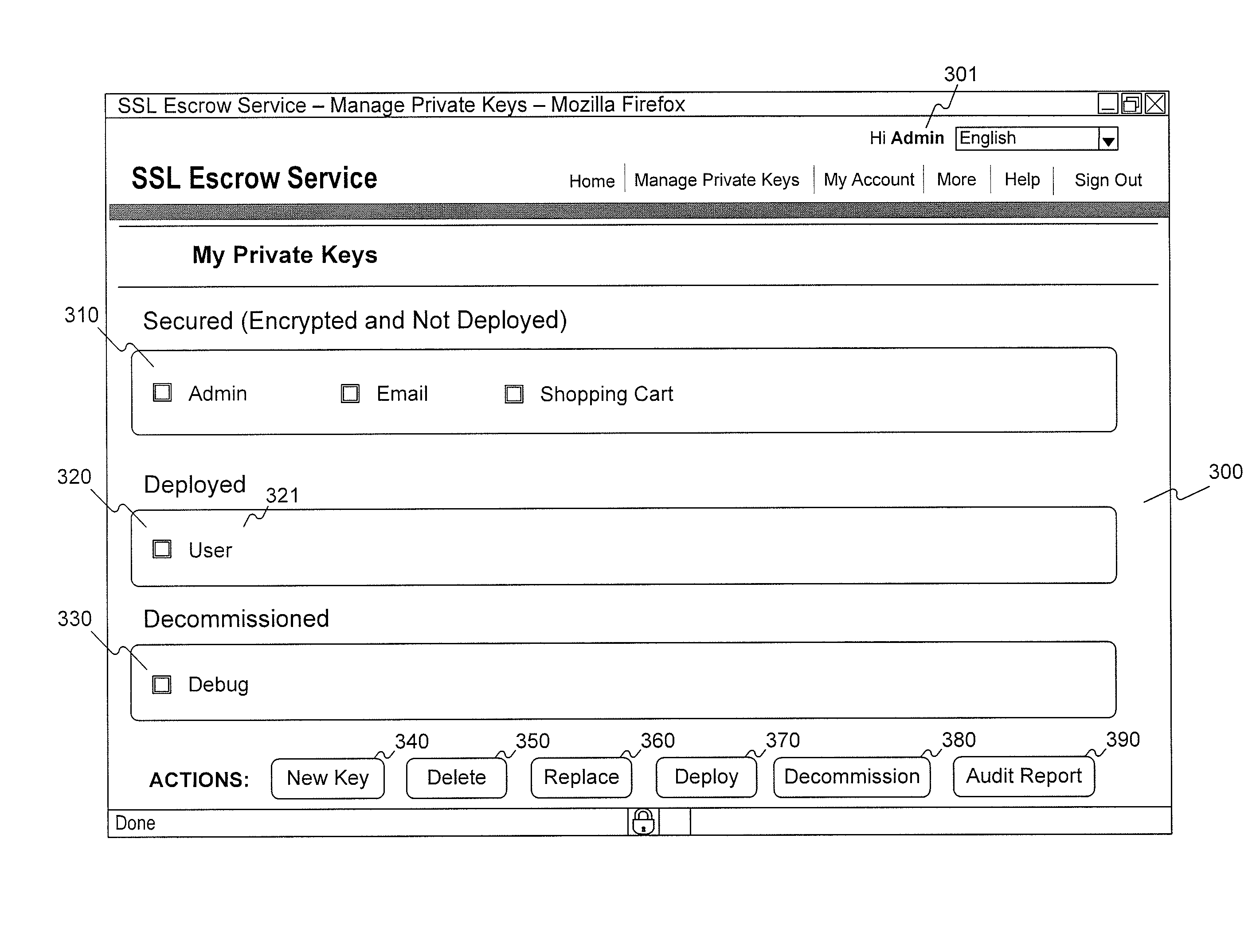 Management of ssl certificate escrow