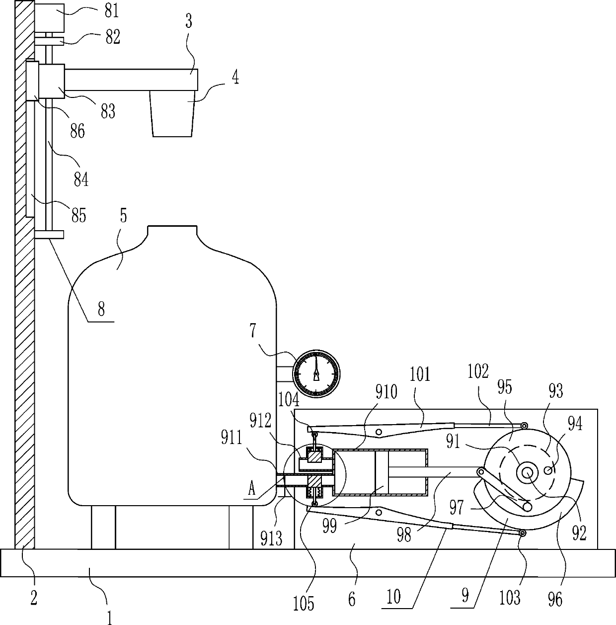 Sound propagation experimental device used for physics teaching