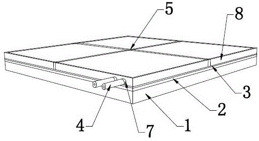 Pipe-embedding type underfloor heating construction method capable of preventing ground cracks