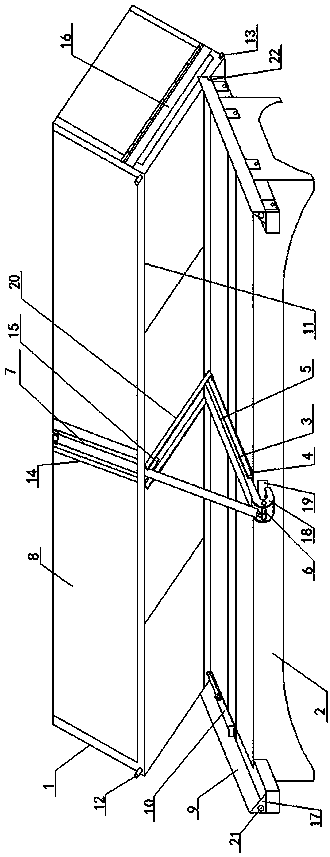 Truck body of horizontal-moving-type rollover self-unloading truck