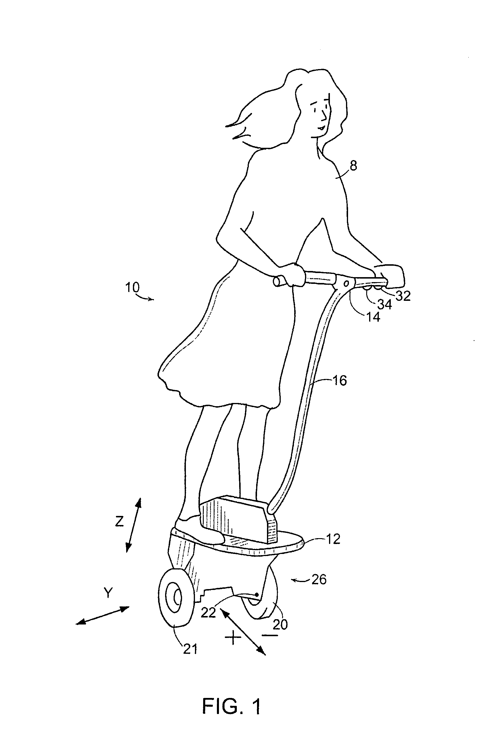 Control of a personal transporter based on user position