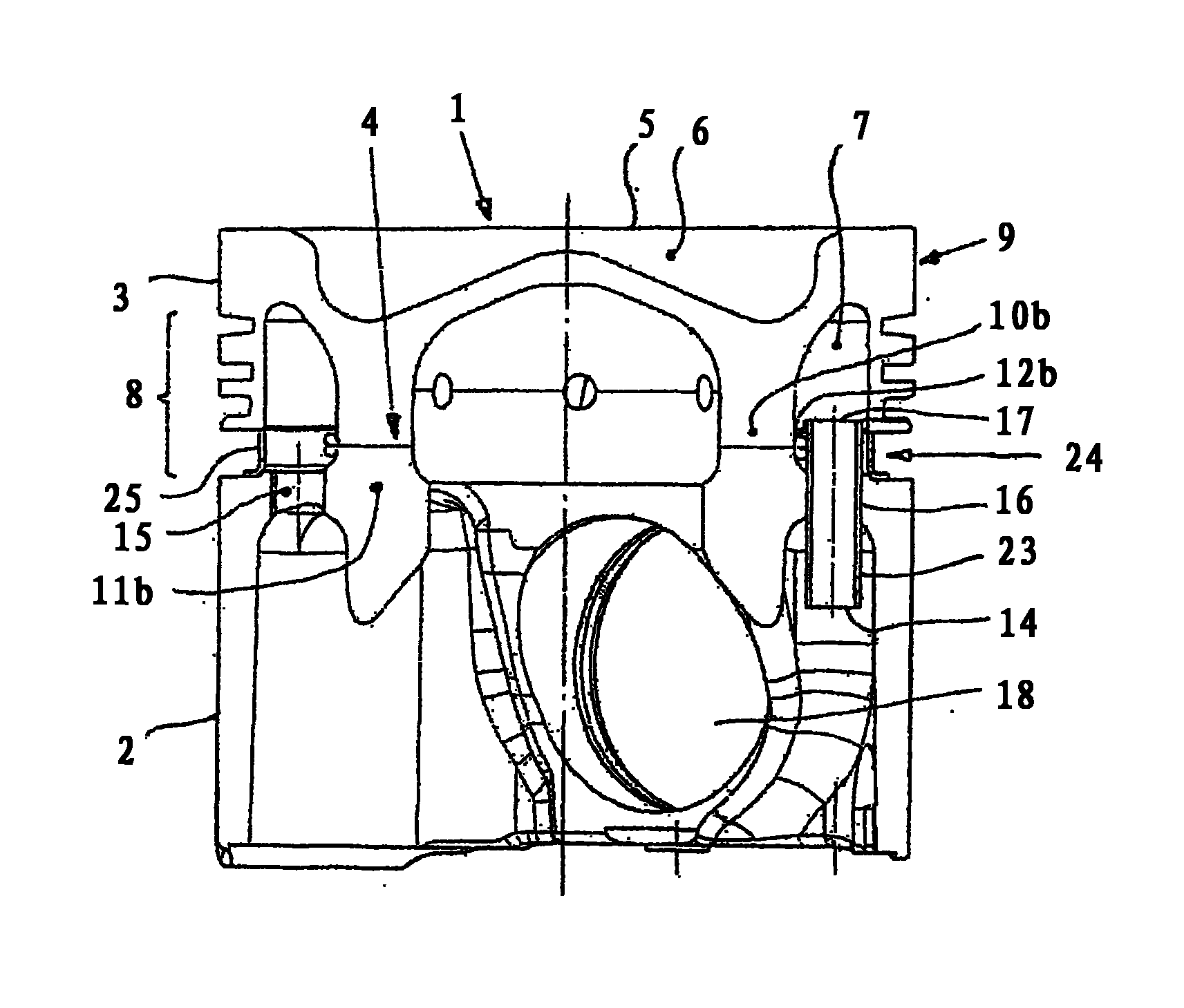 Friction welded steel piston having optimized cooling channel