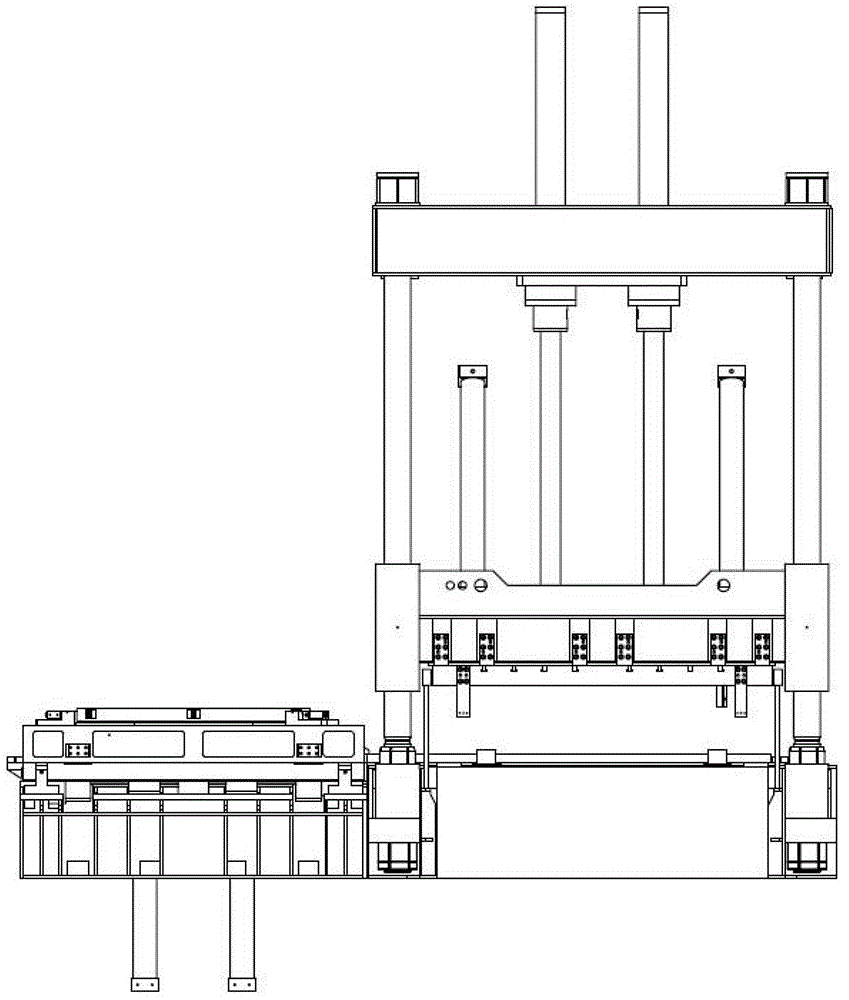 A kind of clamping machine multi-station variable angle moves out the template