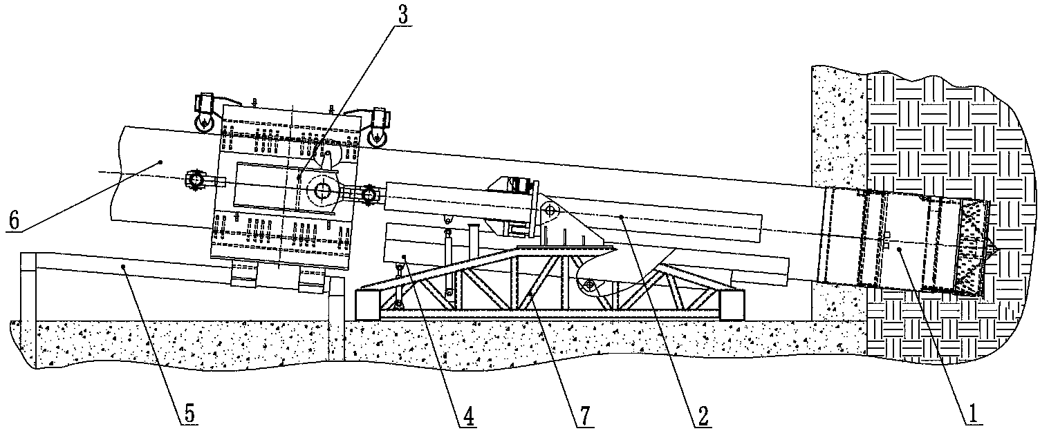 Direct pipe laying machine