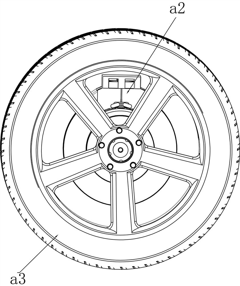 Brake system robot automobile integrating parking brake and service brake