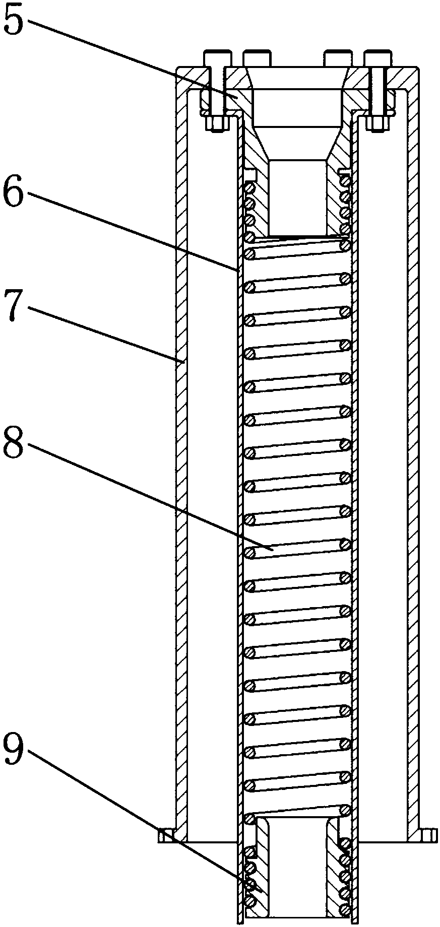 Upper reactor internal suitable for floating type reactor