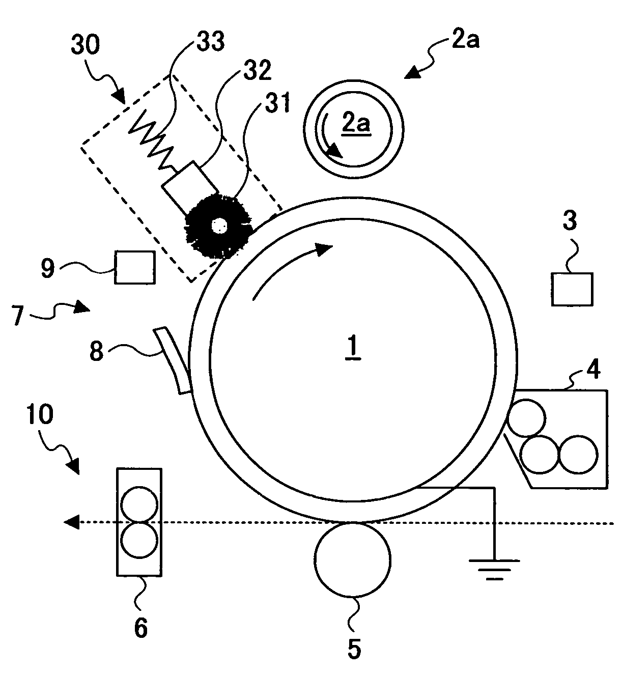 Image formation apparatus having a body to be charged with specified properties and including the use of a protective material