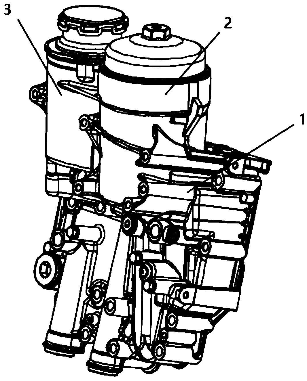 Integrated engine oil filter