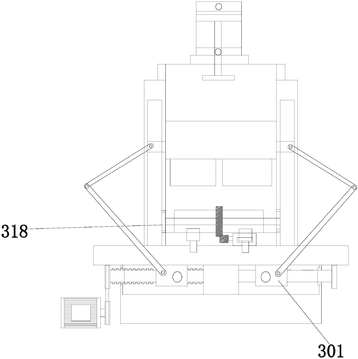 A suitcase high-efficiency shaping device for suitcase making