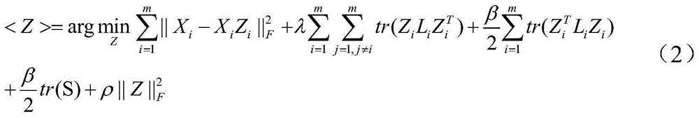 Multimodal data subspace clustering method based on global consistency and local topology