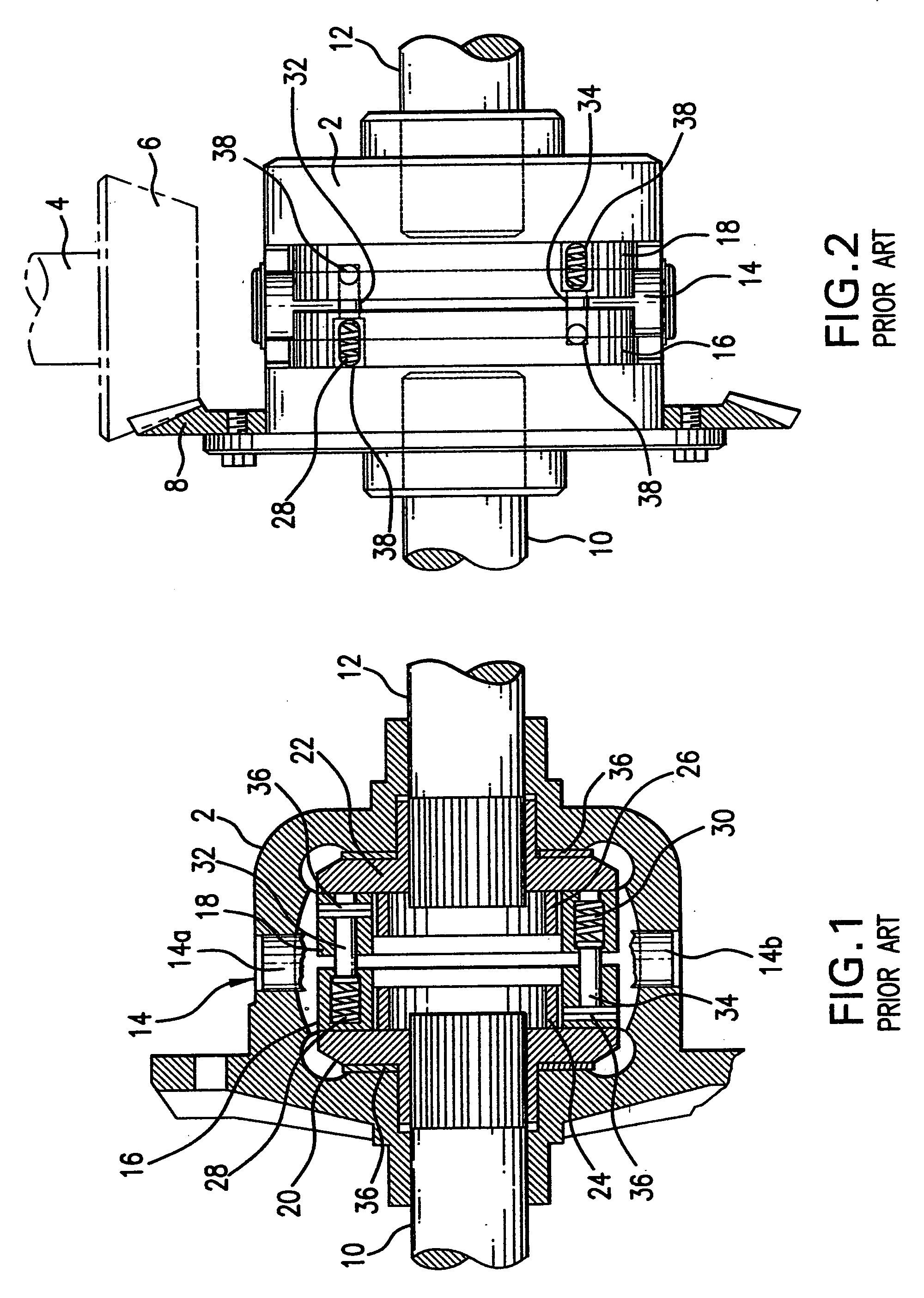 Locking differential including disengagement retaining means