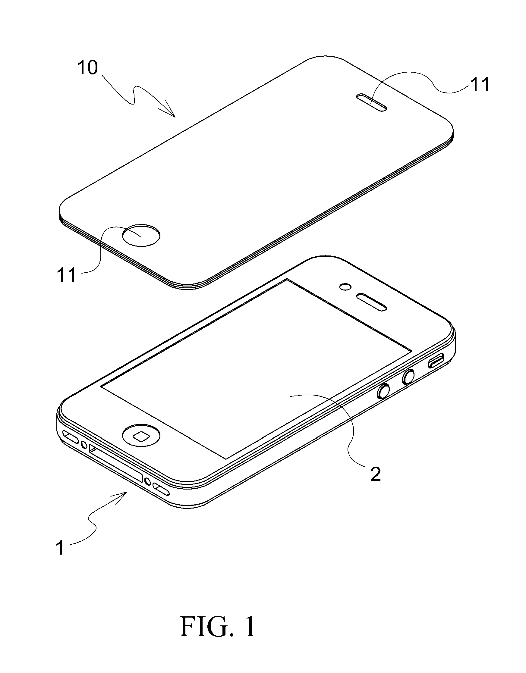 Protective film for portable electronic device using reinforced glass