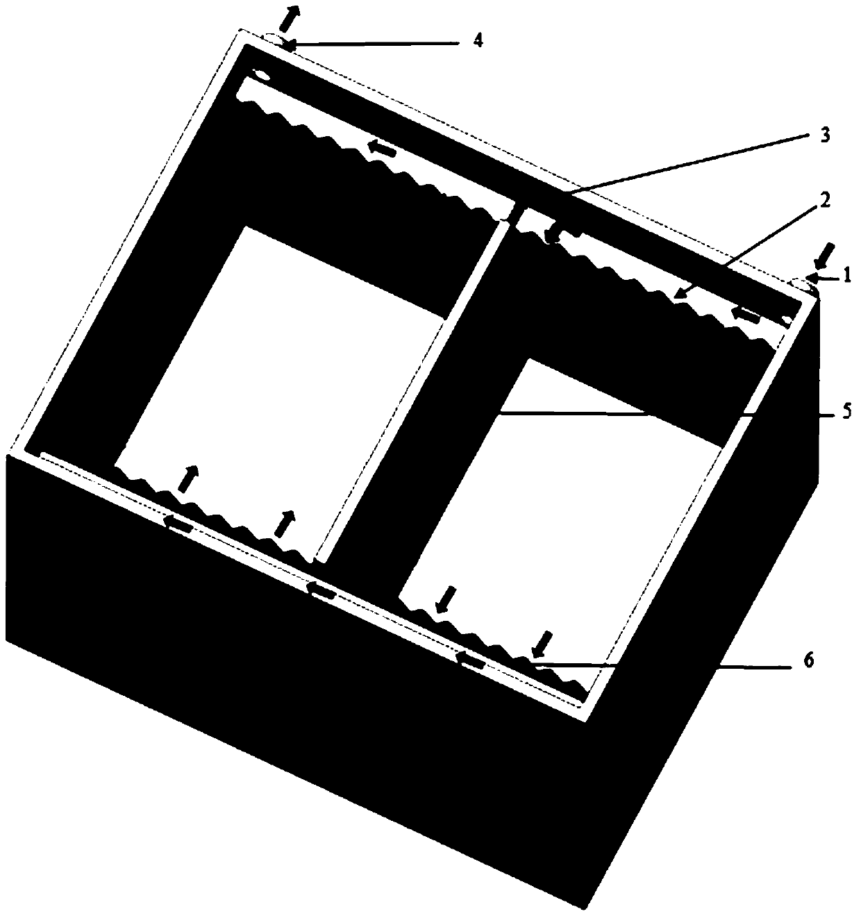 Overflow device for wet lithium ion battery separator extraction equipment