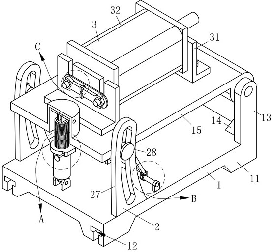 A motor with a shock absorber