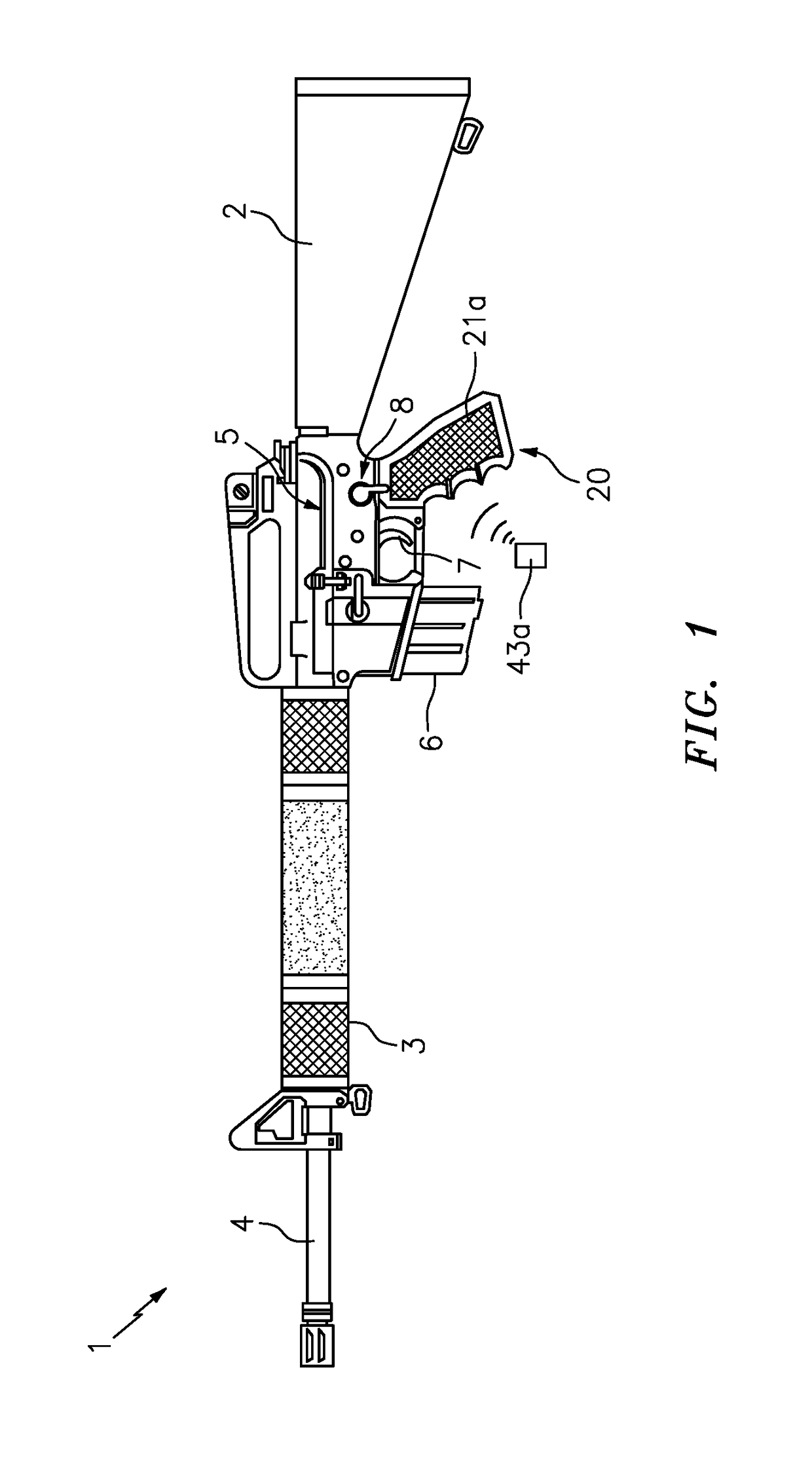 Firearm grip with selector switch lock