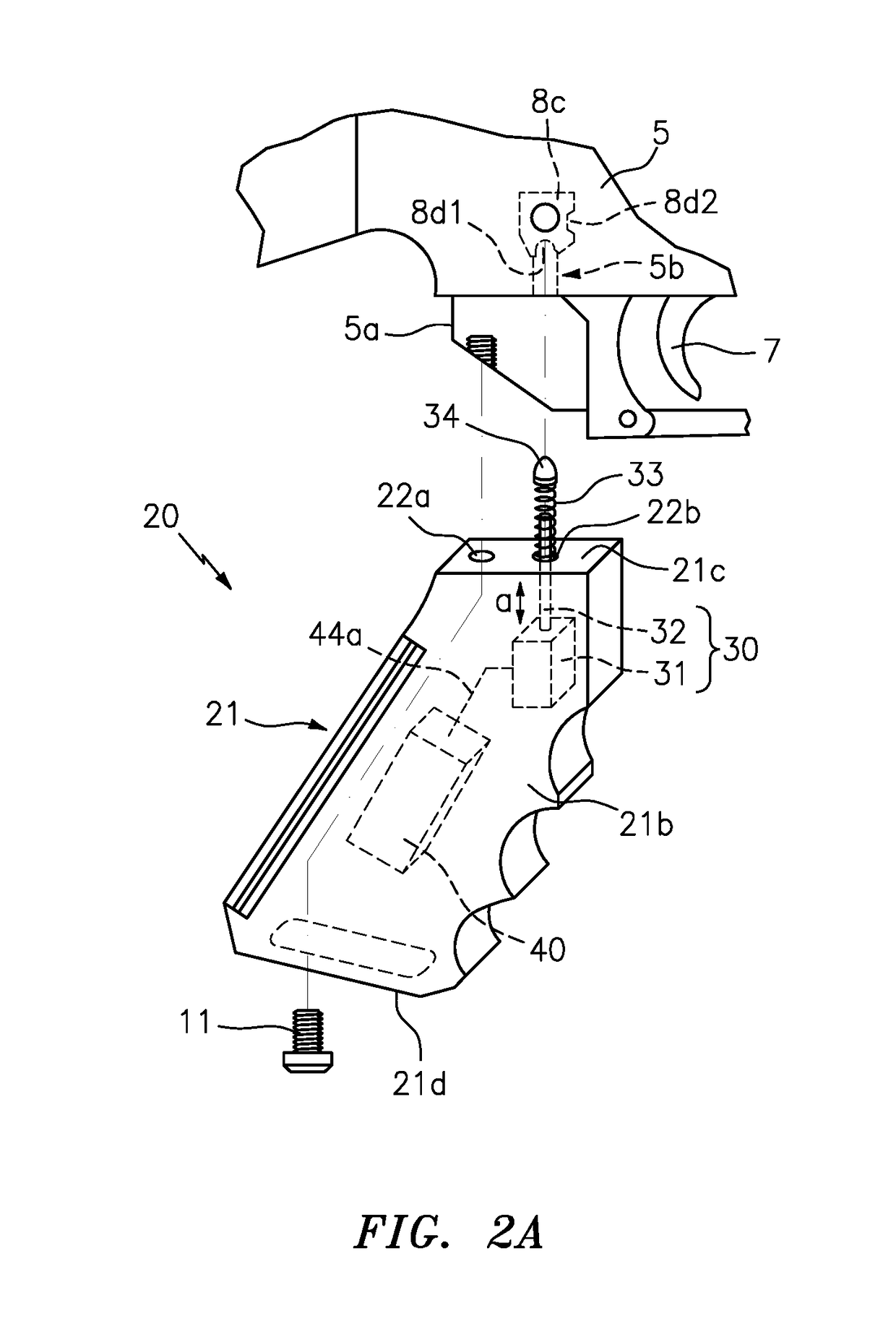 Firearm grip with selector switch lock