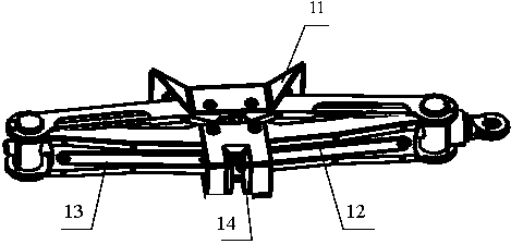 Fixing support of mechanical jack of automobile and fixing method of jack