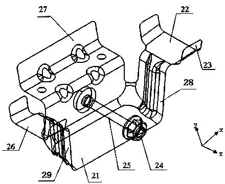 Fixing support of mechanical jack of automobile and fixing method of jack