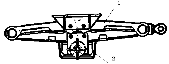 Fixing support of mechanical jack of automobile and fixing method of jack