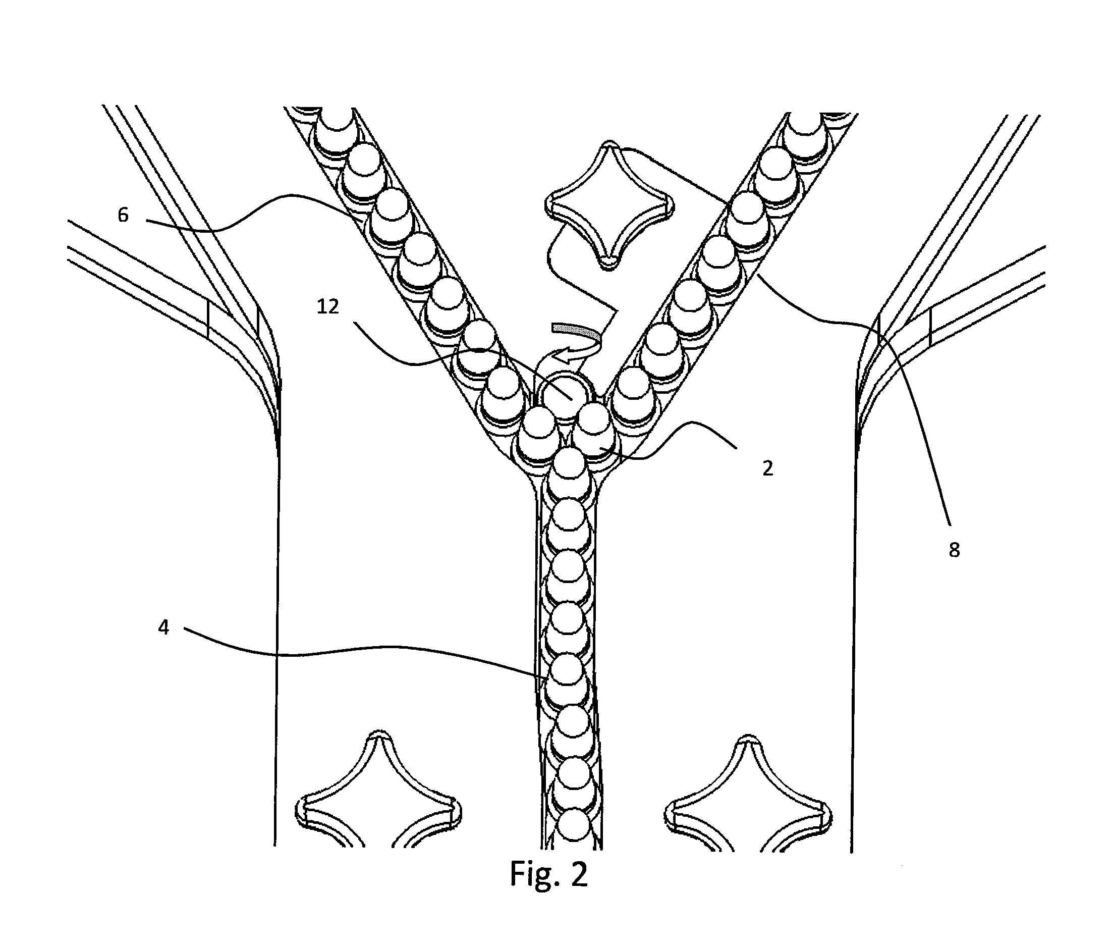 Device for dividing a transport stream of upright containers