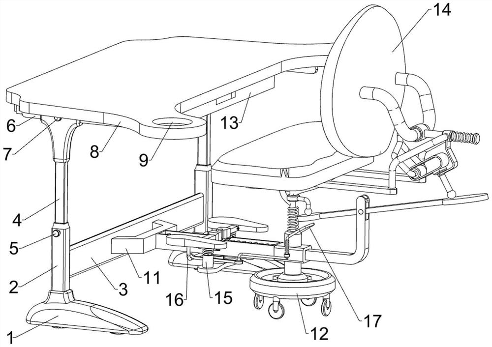 Desk convenient for correcting sitting posture and preventing myopia