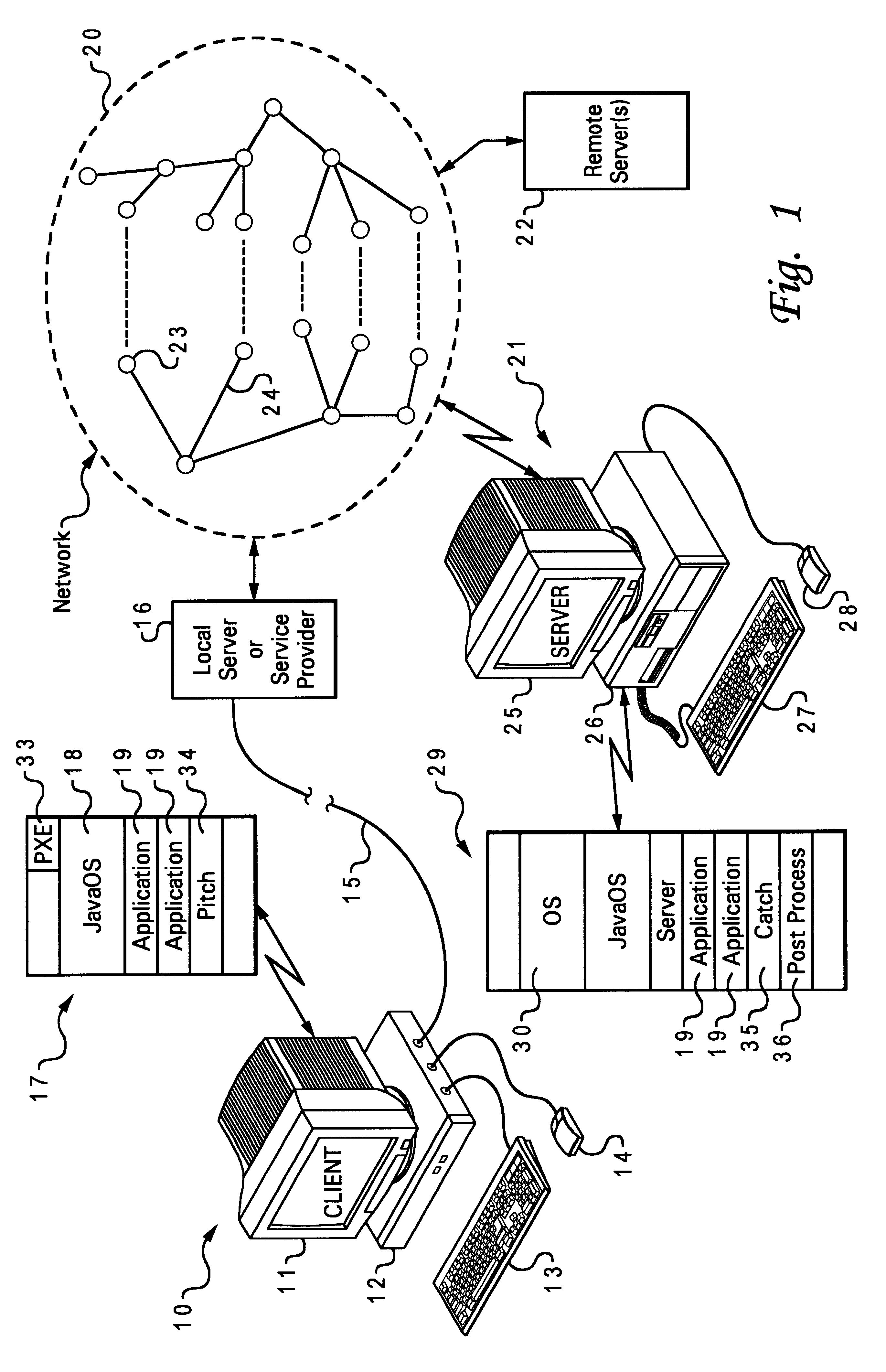 Source-level debugging of client dump image in a computer network